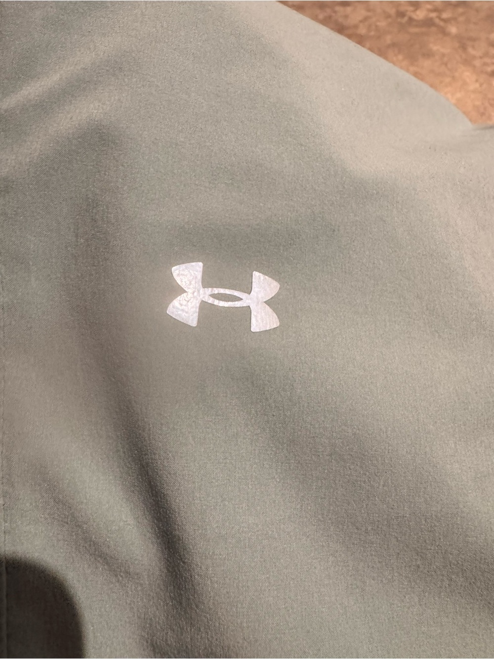 Under Armour Tan Performance Shirt with White Logo